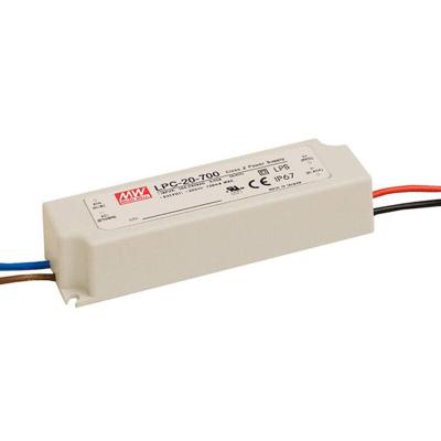 MEAN WELL LPC-20-700 LED-driver Constante stroomsterkte 21 W 0.7 A 9 - 30 V/DC Niet dimbaar, Overbelastingsbescherming 1 stuk(s)