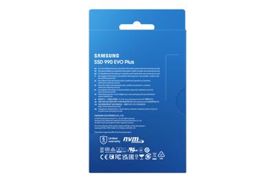 Samsung MZ-V9S1T0BW 990 EVO Plus SSD, 1 TB, M.2, PCIe 4.0, 7150 MB/s, 1350000 IOPS, Black - thumbnail