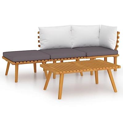4-delige Loungeset met kussens massief acaciahout 4-delige Loungeset met kussens massief acaciahout