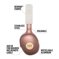House of Marley Positive Vibration XL Wireless Koptelefoon – Hoofdtelefoon, Bluetooth, Draagbaar, Over-Ear Koptelefoon, Snel Ladend, 24 Uur Batterijduur, Ingebouwde Microfoon en Volume Knoppen - Koper - thumbnail