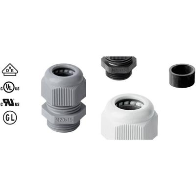 Jacob 50.625 PA7035 Met trekontlasting M25 Polyamide Grijs-wit (RAL 7035) 1 stuk(s)