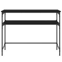 Wandtafel 100x35,5x75 cm bewerkt hout zwart - thumbnail