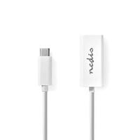 USB-C-Adapterkabel | Type-C Male - RJ45 (8P8C) Female | 0,2 m | Wit - thumbnail