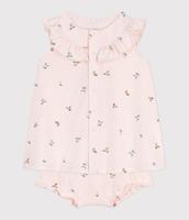 Babyjurk + bloomer met fruitprint PETIT BATEAU rouge - thumbnail