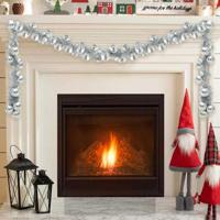 Kerstbal Guirlande Zilver 186 cm Polystyreen - thumbnail