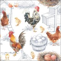 Ambiente Servetten Chicken Farm 33cm - thumbnail