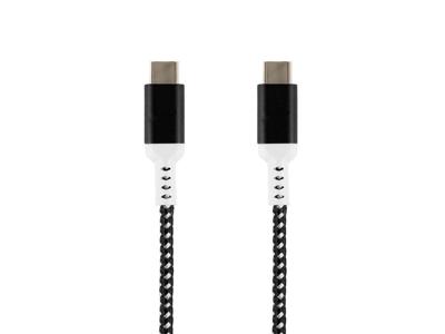 Monoprice Stealth Charge and Sync USB 2.0 Type-C naar Type-C kabel - 3 voet - wit, tot 3A/60 watt, snel opladen
