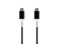 Monoprice Stealth Charge and Sync USB 2.0 Type-C naar Type-C kabel - 3 voet - wit, tot 3A/60 watt, snel opladen - thumbnail