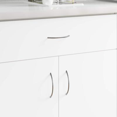 Handvat 2 pcs Zilver 107 x 3.6 x 23 mm Roestvrij staal