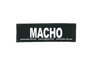 Julius-K9 tekstlabel Macho 11 x 3 cm