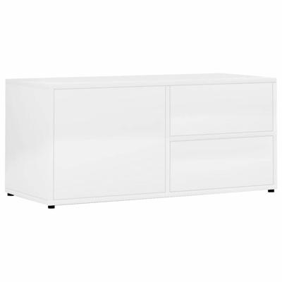 vidaXL Tv-meubel 80x34x36 cm bewerkt hout hoogglans wit vidaXL Tv-meubel 80x34x36 cm bewerkt hout hoogglans wit
