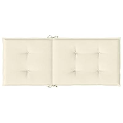 VidaXL Tuinstoelkussens 4 st hoge rug 120x50x3 cm stof crèmekleurig