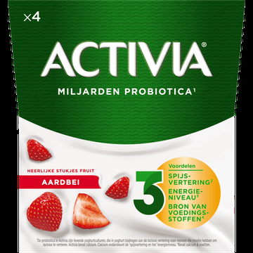 Activia Yoghurt Aardbei 4 x 125 g bij Jumbo