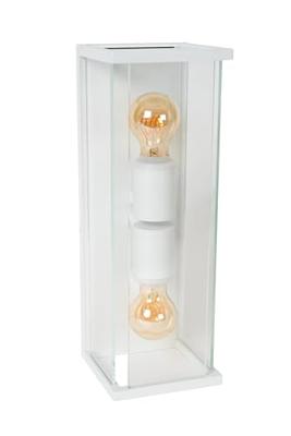 Lucide CLAIRE - Wandlamp Binnen/Buiten - 2xE27 - IP54 - Wit