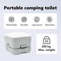VidaXL Camping toilet grijs en wit 41,5 x 36,5 x 30 cm polyetheen - thumbnail