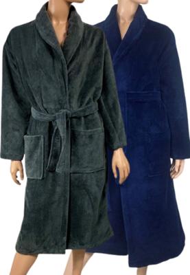 Wellness badjas velvet - hotel kwaliteit-s-marineblauw