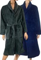 Wellness badjas velvet - hotel kwaliteit-s-marineblauw - thumbnail