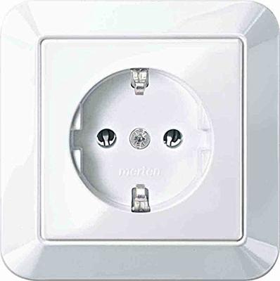 Merten MEG2301-1019 Wandcontactdoos System M Polair-wit 1 stuk(s) Merten MEG2301-1019 Wandcontactdoos System M Polair-wit 1 stuk(s)