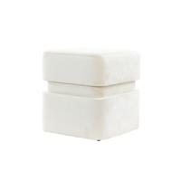 Light & Living Hocker 'Piazza' Velvet, kleur Beige - thumbnail