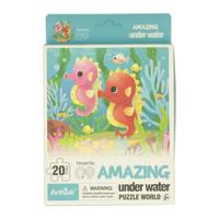 Mini Puzzel Onderwaterwereld, 20st. - thumbnail