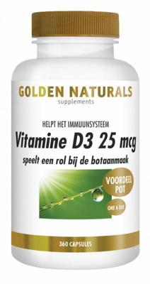 Golden Naturals Vitamine D3 25mcg Capsules Golden Naturals Vitamine D3 25mcg Capsules
