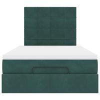 Ottoman bed met matrassen en LED's 120x200cm fluweel - thumbnail