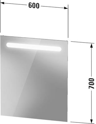 Spiegel Duravit No.1 Met Horizontale LED Verlichting 60x3.5x70 cm Mat Wit Duravit Spiegel Duravit No.1 Met Horizontale LED Verlichting 60x3.5x70 cm Mat Wit Duravit