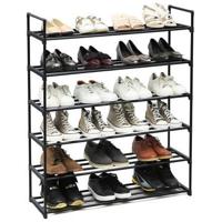 Schoenenrek - stapelbaar - 92x113x30 cm - zwart - thumbnail