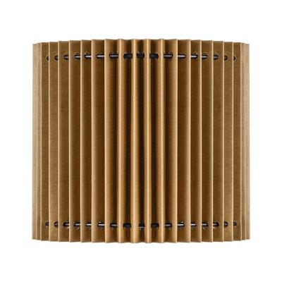 Papieren Gevouwen Lampenkap - Cilindrisch - Brown - ø20 x 17 cm - E27 fitting - Voor Wandlampen en Tafellampen - Ontworpen voor woonkamer en eetkamer
