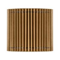 Papieren Gevouwen Lampenkap - Cilindrisch - Brown - ø20 x 17 cm - E27 fitting - Voor Wandlampen en Tafellampen - Ontworpen voor woonkamer en eetkamer - thumbnail