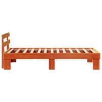 Bedframe met hoofdeinde Bruin 90 x 200 cm Massief grenenhout - thumbnail