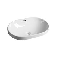 Waskom Sapho Lima Inbouw Ovaal 53.2x39.5x17.5 cm Keramiek Wit - thumbnail