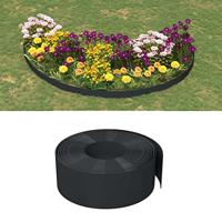 VidaXL Tuinrand 10 m 20 cm polyetheen zwart - thumbnail