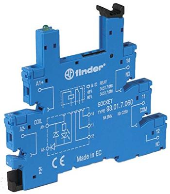 Finder 93.01.8.240 Relaissocket Met houderbeugel, Met LED, Met EMC-ontstoringsschakeling Geschikt voor serie: Finder serie 34 (l x b x h) 88 x 6.2 x 76 mm Tray Finder 93.01.8.240 Relaissocket Met houderbeugel, Met LED, Met EMC-ontstoringsschakeling Geschikt voor serie: Finder serie 34 (l x b x h) 88 x 6.2 x 76 mm Tray