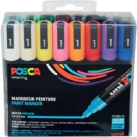 Uni POSCA paintmarker PC-5M, 1,8 - 2,5 mm, etui van 16 stuks in geassorteerde kleuren - thumbnail