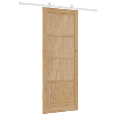 Schuifdeur met Bevestigingsset 83x211 cm Massief Grenenhout