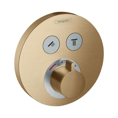 Hansgrohe ShowerSelect S thermostaat afbouwdeel voor 2 functies brushed bronze 15743140