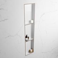 MONDIAZ EASY Nis 149,5x29,5cm in solid surface kleur Smoke | Talc. 3 vakken geschikt voor in- of opbouw - thumbnail