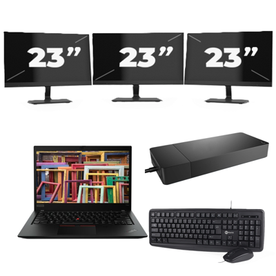 Lenovo ThinkPad T14s Gen 1 - Intel Core i7-10e Generatie - 14 inch - 16GB RAM - 256GB SSD - Windows 11 Home + 3x 23 inch Monitor Lenovo ThinkPad T14s Gen 1 - Intel Core i7-10e Generatie - 14 inch - 16GB RAM - 256GB SSD - Windows 11 Home + 3x 23 inch Monitor