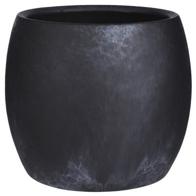 Mica Decorations Bloempot - mat zwart - keramiek - 20 x 18 cm - Plantenpotten