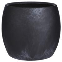 Mica Decorations Bloempot - mat zwart - keramiek - 20 x 18 cm - Plantenpotten - thumbnail