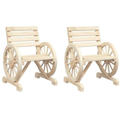 Tuinstoelen 2 st 58x58x78,5 cm massief vurenhout Tuinstoelen 2 st 58x58x78,5 cm massief vurenhout