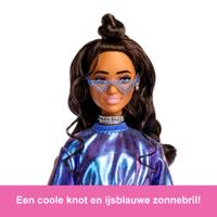 Barbie - Deluxe Style Pop - Metallic Blauwe Top en Rok - Brunette - Barbie - JFP42 - thumbnail
