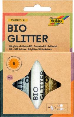 Glitterpoeder bio folia stardust 7gr 5stuks 3kl
