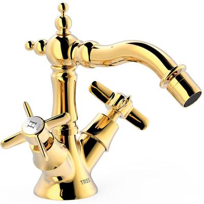 Bidetmengkraan Tres Clasic 2 Kruisgreep Klassiek Goud Tres