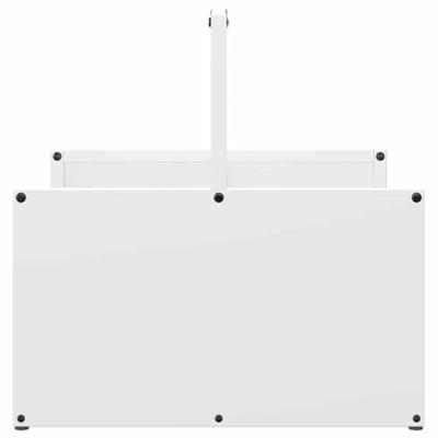VidaXL Brandhoutrek 40x40x40 cm koudgewalst staal wit VidaXL Brandhoutrek 40x40x40 cm koudgewalst staal wit