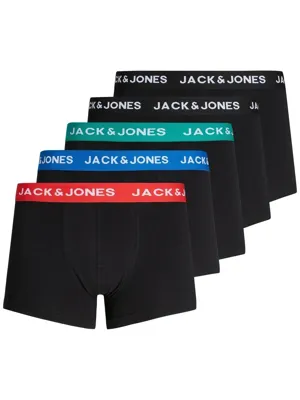 Jack and Jones 5-Pack heren boxershort - Electric Blue - Zwart heren ondergoed - Katoenen onderbroeken