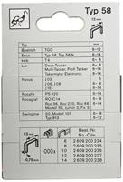 Bosch Accessoires Niet met fijne draad type 58 13 x 0,75 x 8 mm 1000st - 2609200235 - thumbnail