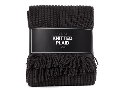 SENZA Plaid Gebreid - 150 x 130 cm - Antraciet