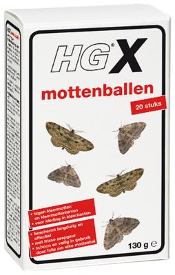 HG mottenballen 20 stuks 130 gram
